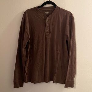 100% cotton Henley crew